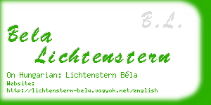 bela lichtenstern business card