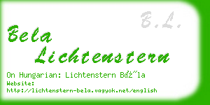 bela lichtenstern business card